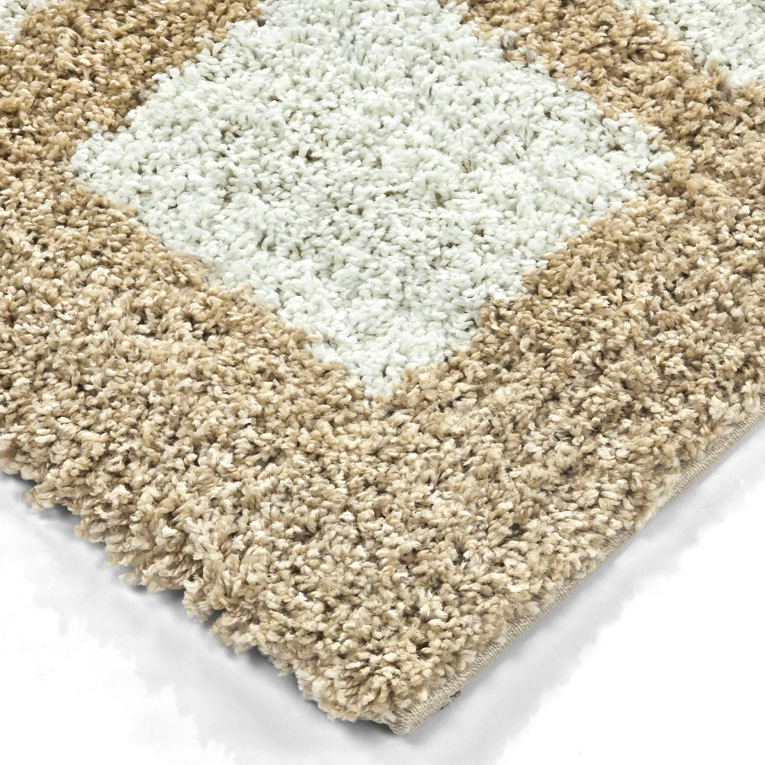 Hochflorteppiche - Asilah (beige/weiß)