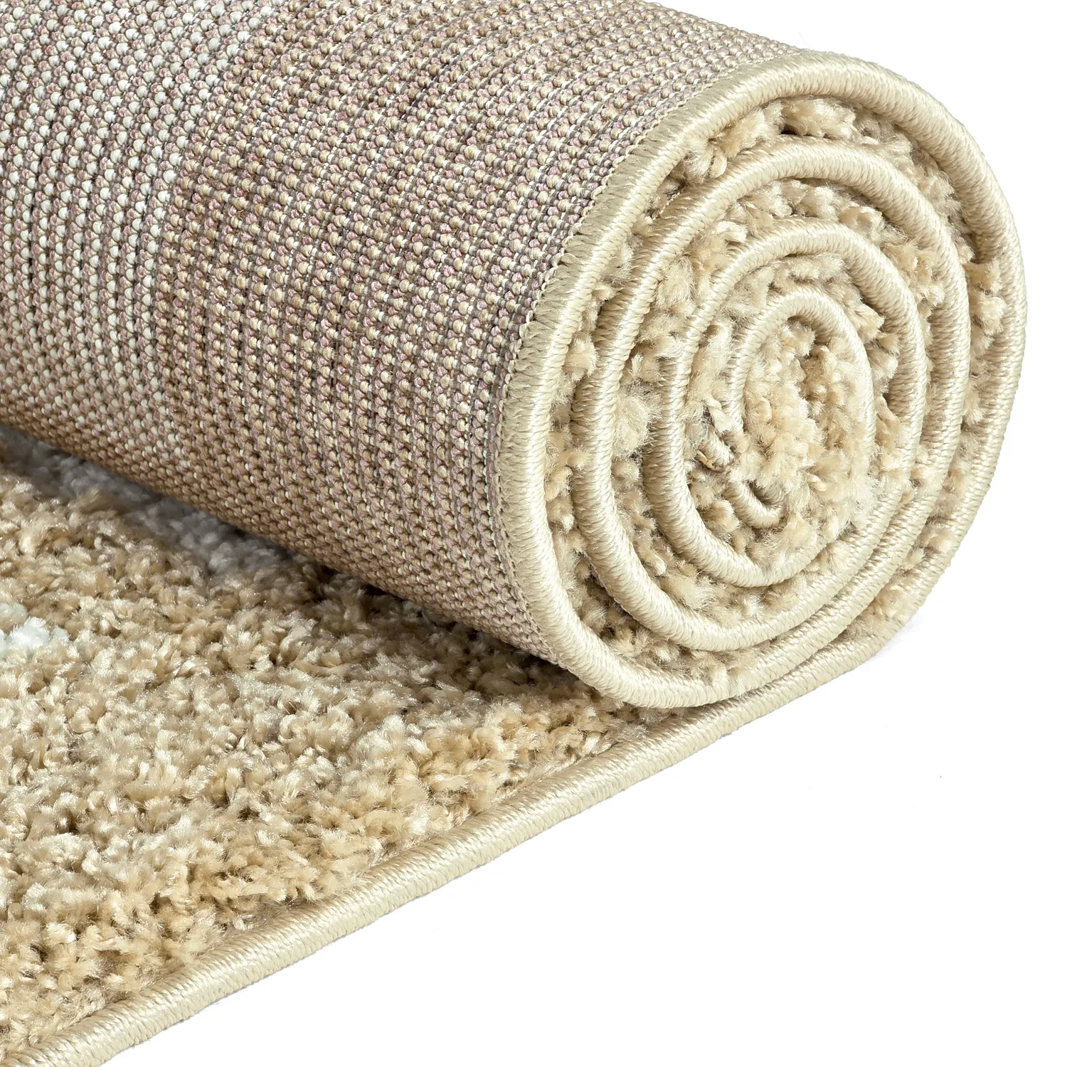 Hochflorteppiche - Asilah (beige/weiß)