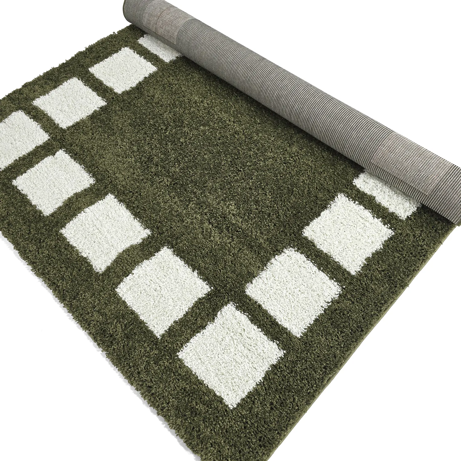 Hochflorteppiche - Asilah (grün/weiß)