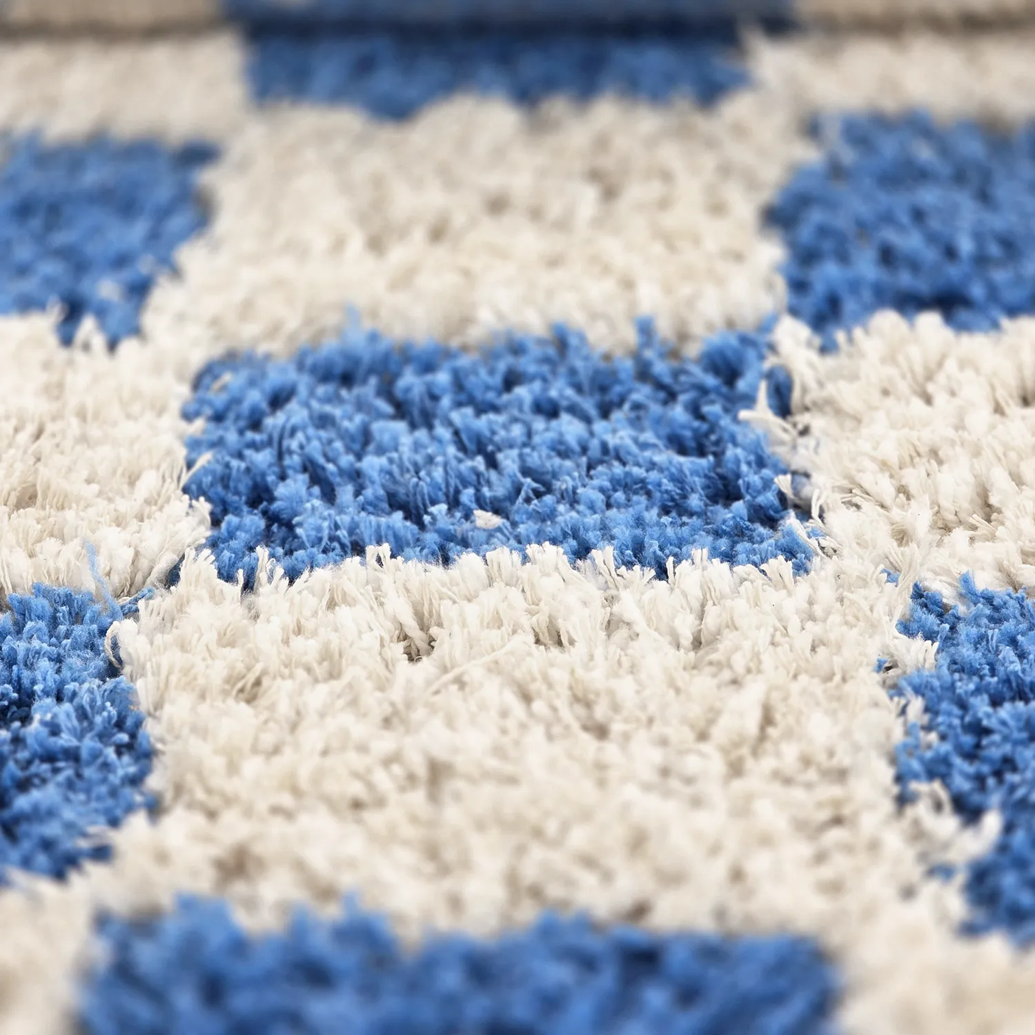 Tapis shaggy - Atrani Natural Cotton Shaggy (bleu)