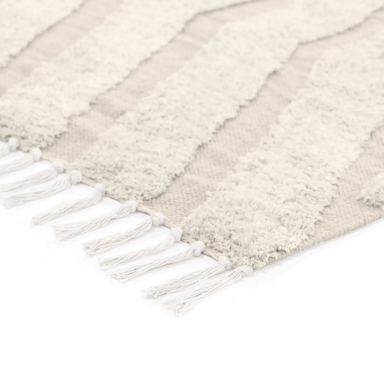 Hochflorteppiche - Callista Natural Cotton Shaggy (beige)