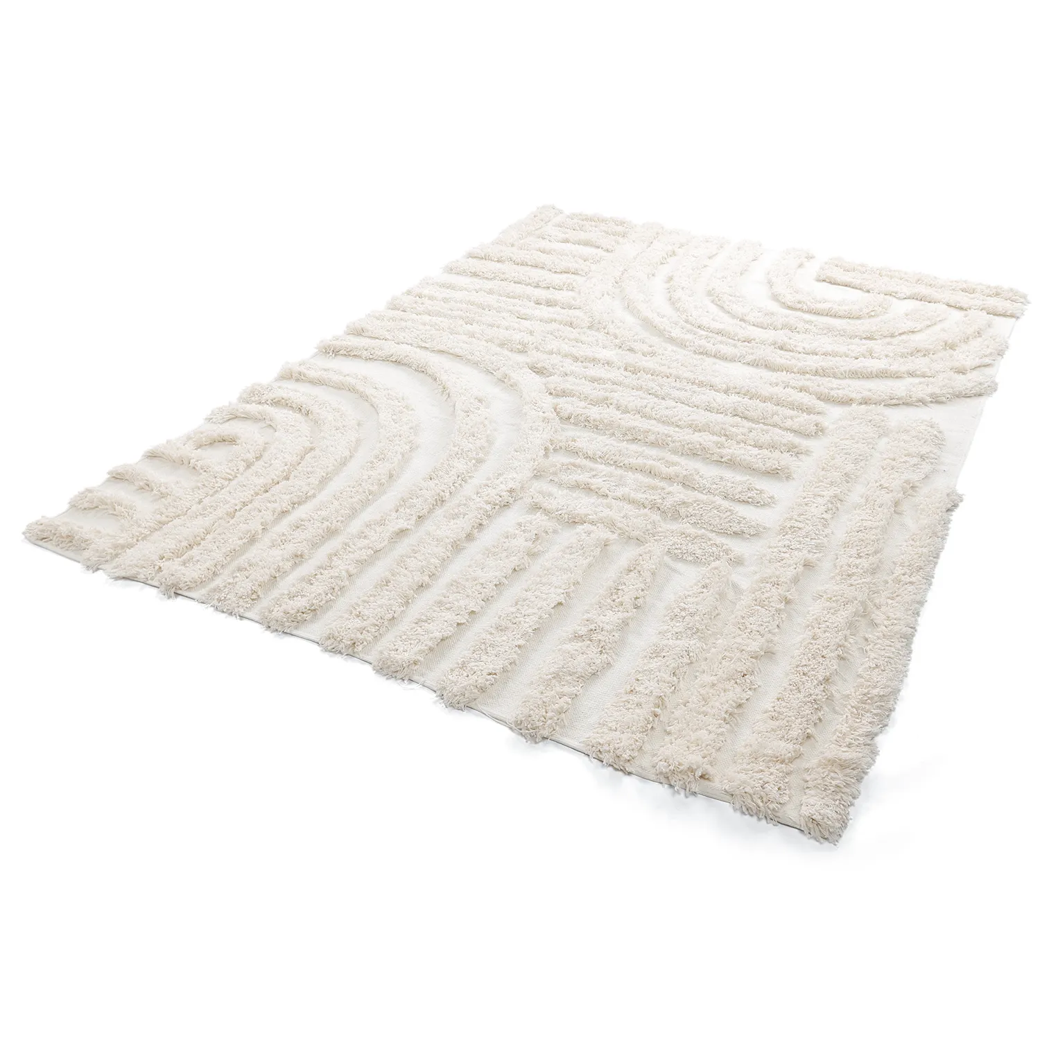 Hochflorteppiche - Cazorla Natural Cotton Shaggy (cremefarben)