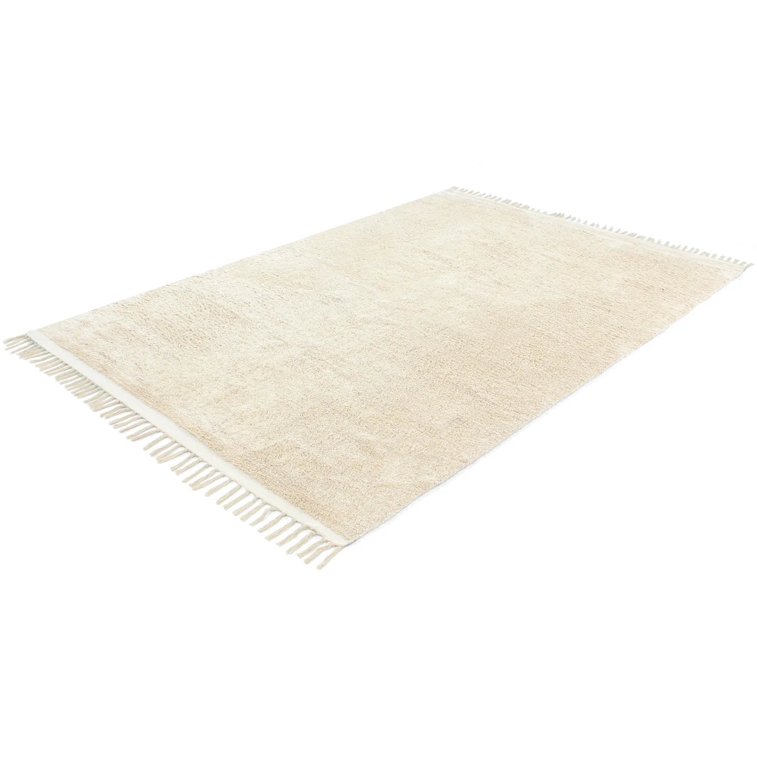 Hochflorteppiche - Celina Natural Cotton Shaggy (cremefarben/beige)