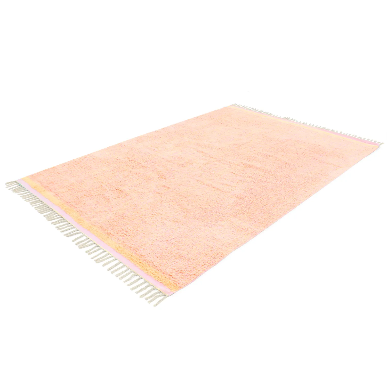 Tapis à poils longs - Celina Natural Cotton Shaggy (rose/beige)