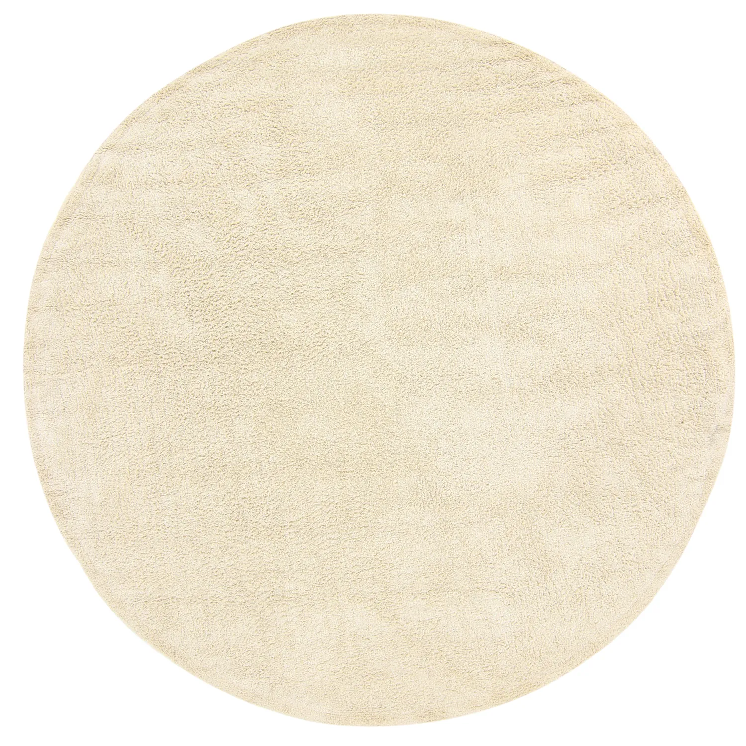 Rund Teppich - Celina Natural Cotton Shaggy (cremefarben/beige)