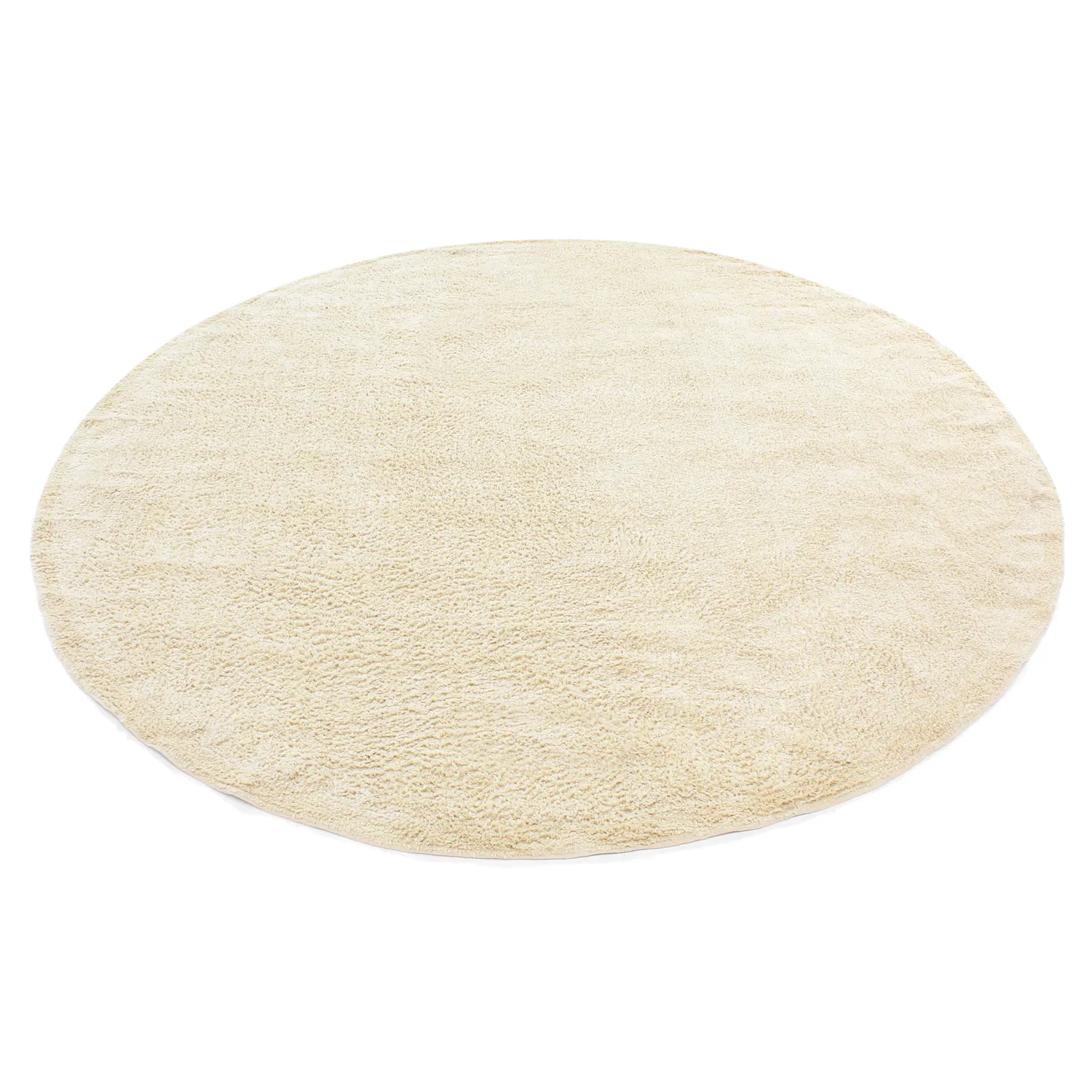 Rund Teppich - Celina Natural Cotton Shaggy (cremefarben/beige)