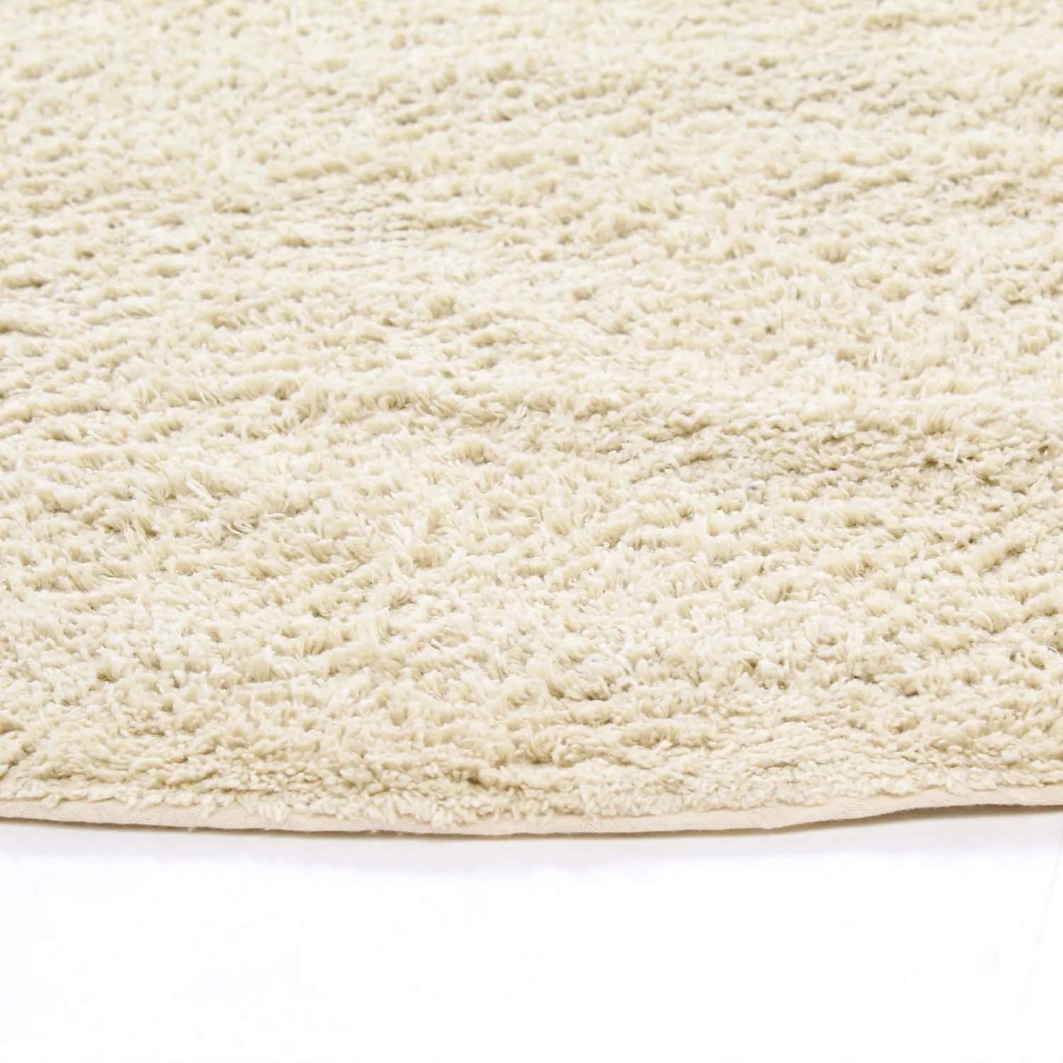 Rund Teppich - Celina Natural Cotton Shaggy (cremefarben/beige)