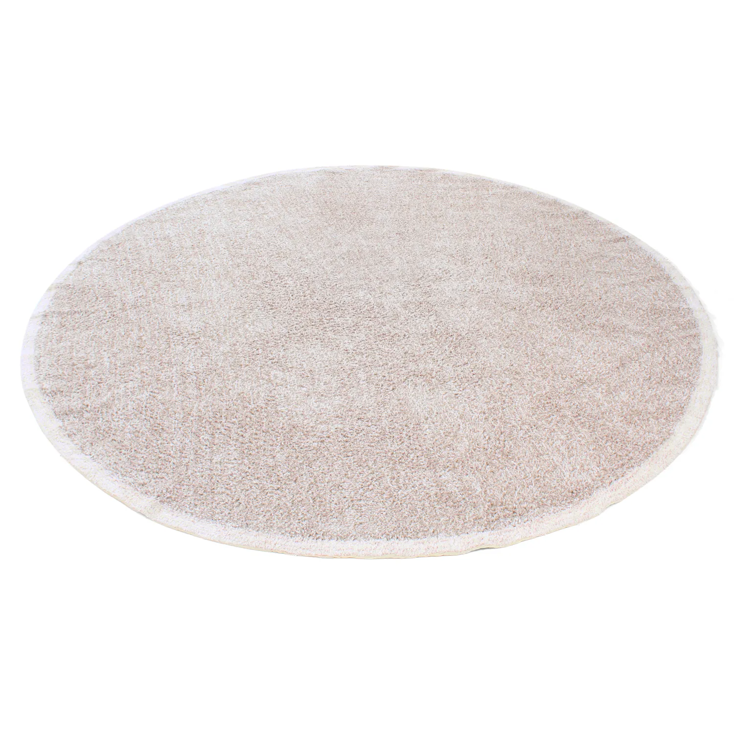 Tapis rond - Celina Natural Cotton Shaggy (taupe/lavande)