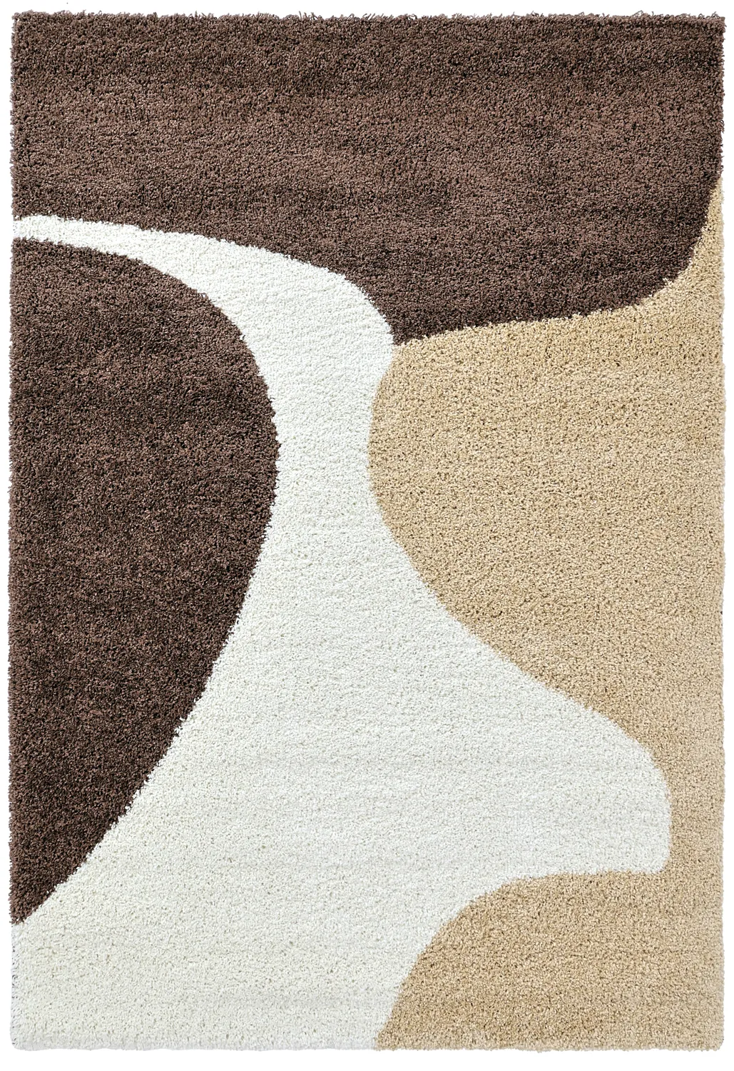 Hochflorteppiche - Chiniot (braun/beige/weiß)