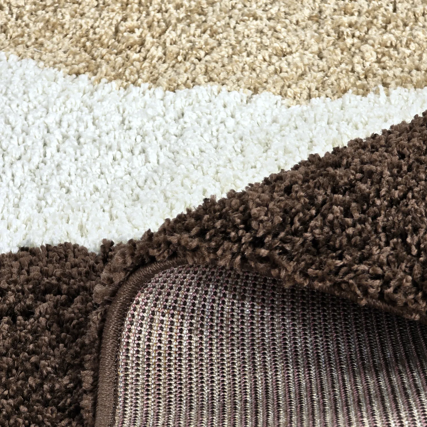 Hochflorteppiche - Chiniot (braun/beige/weiß)