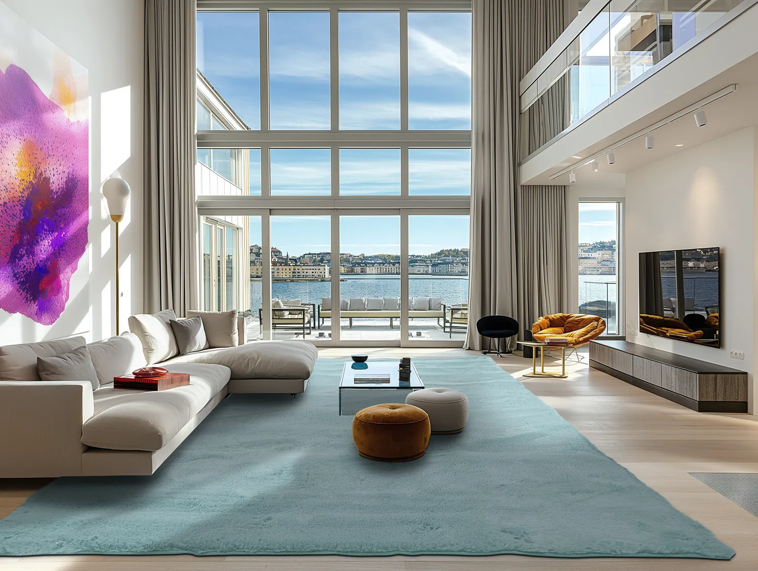 Tapis à poils longs - Cloud Super Soft (bleu clair)