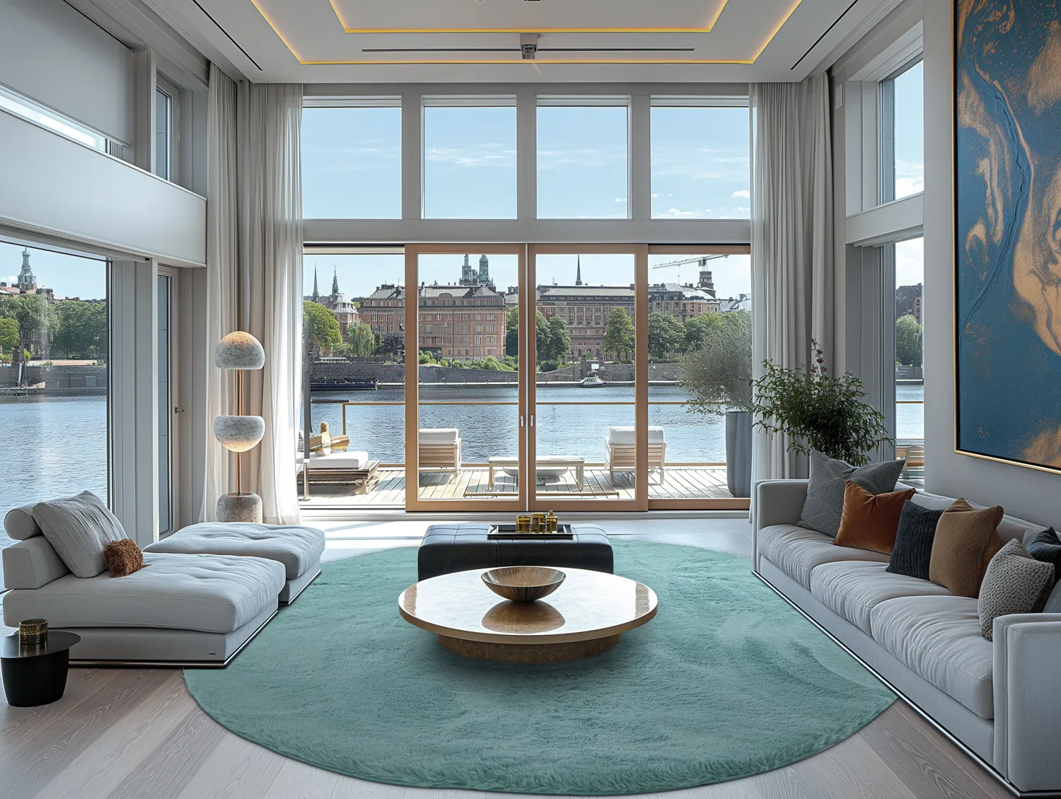 Runde Teppiche - Cloud Super Soft (hellblau)