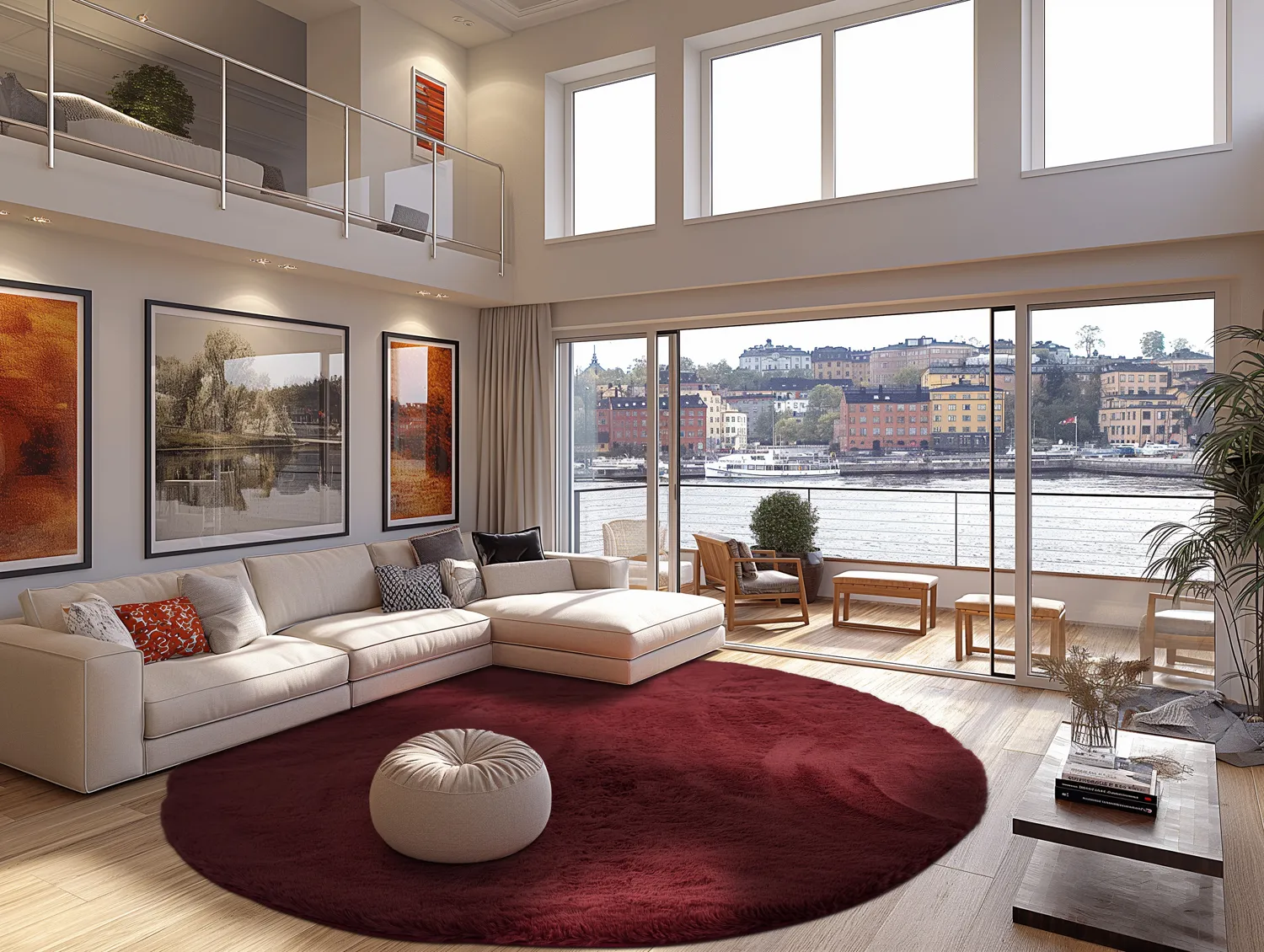 Runde Teppiche - Cloud Super Soft (rot)