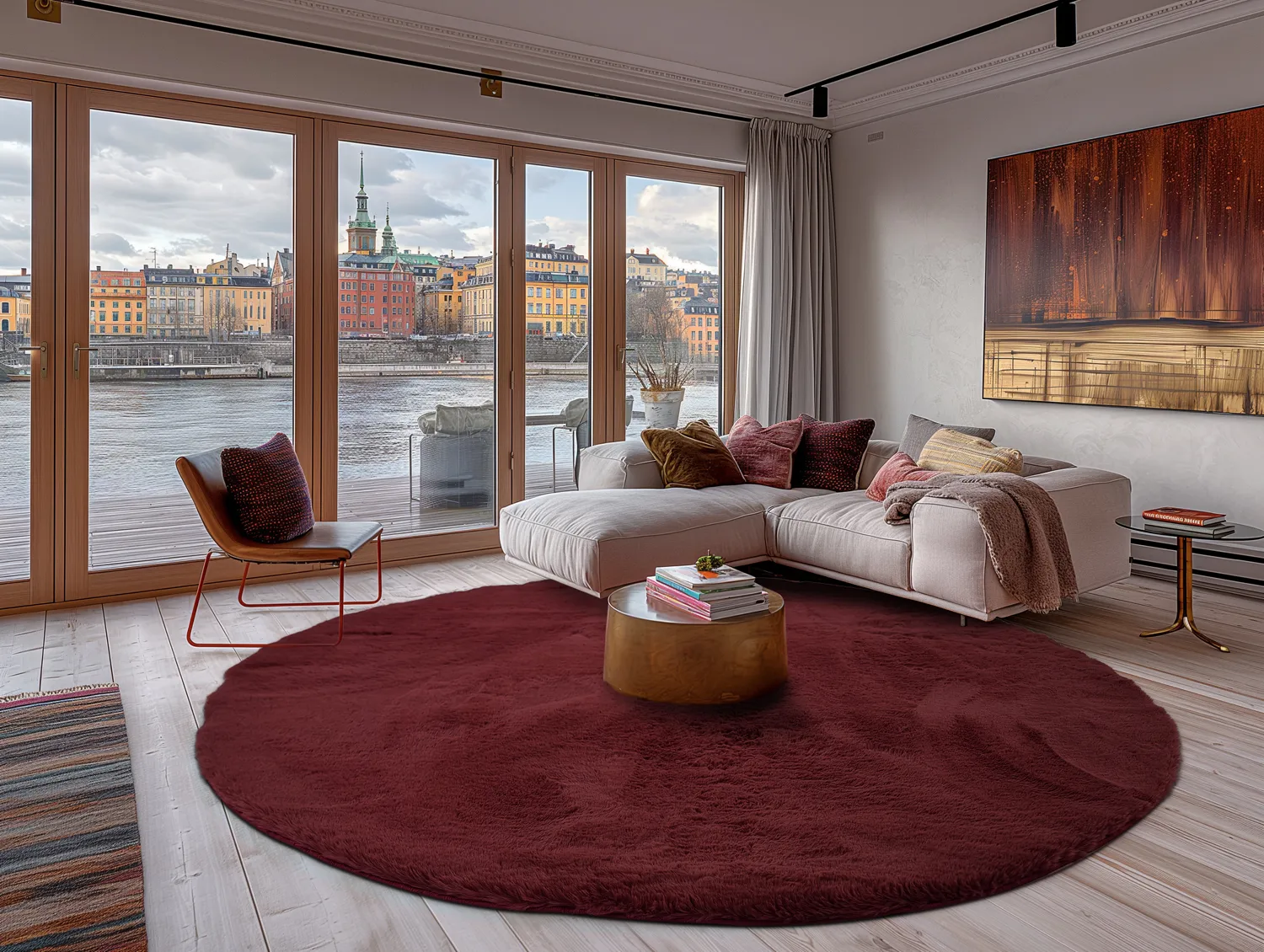 Runde Teppiche - Cloud Super Soft (rot)