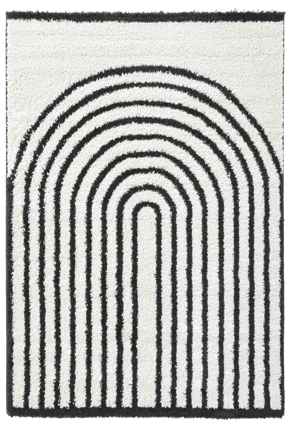 Hochflorteppiche - Cluny (weiß/schwarz)