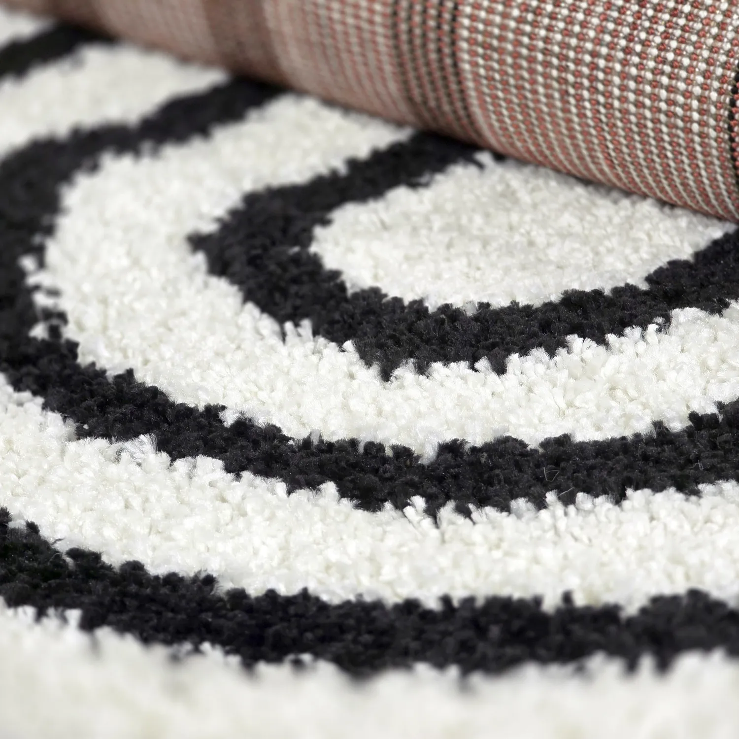 Hochflorteppiche - Cluny (weiß/schwarz)