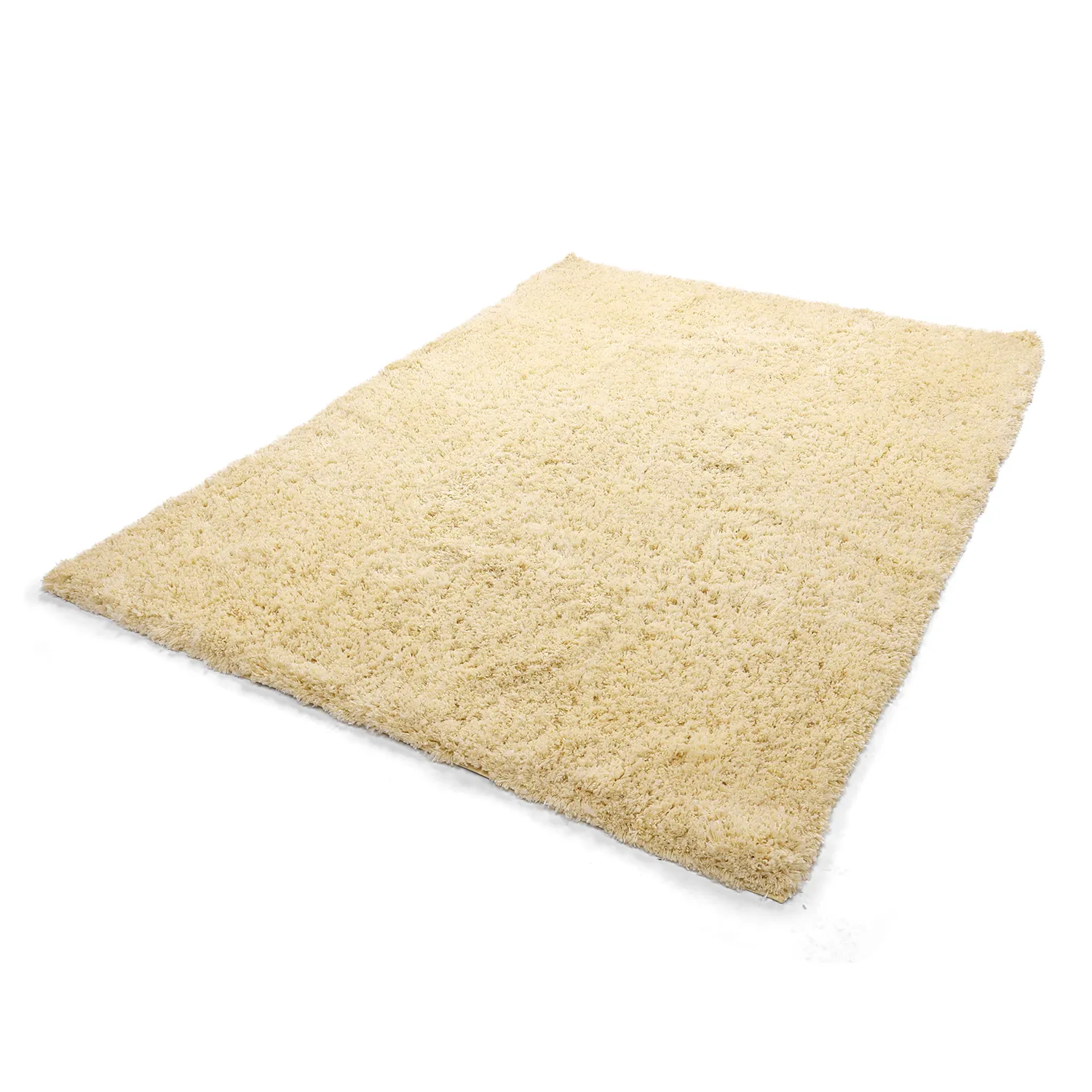 Tapis shaggy - Combarro Solid Cotton Shaggy (jaune clair)