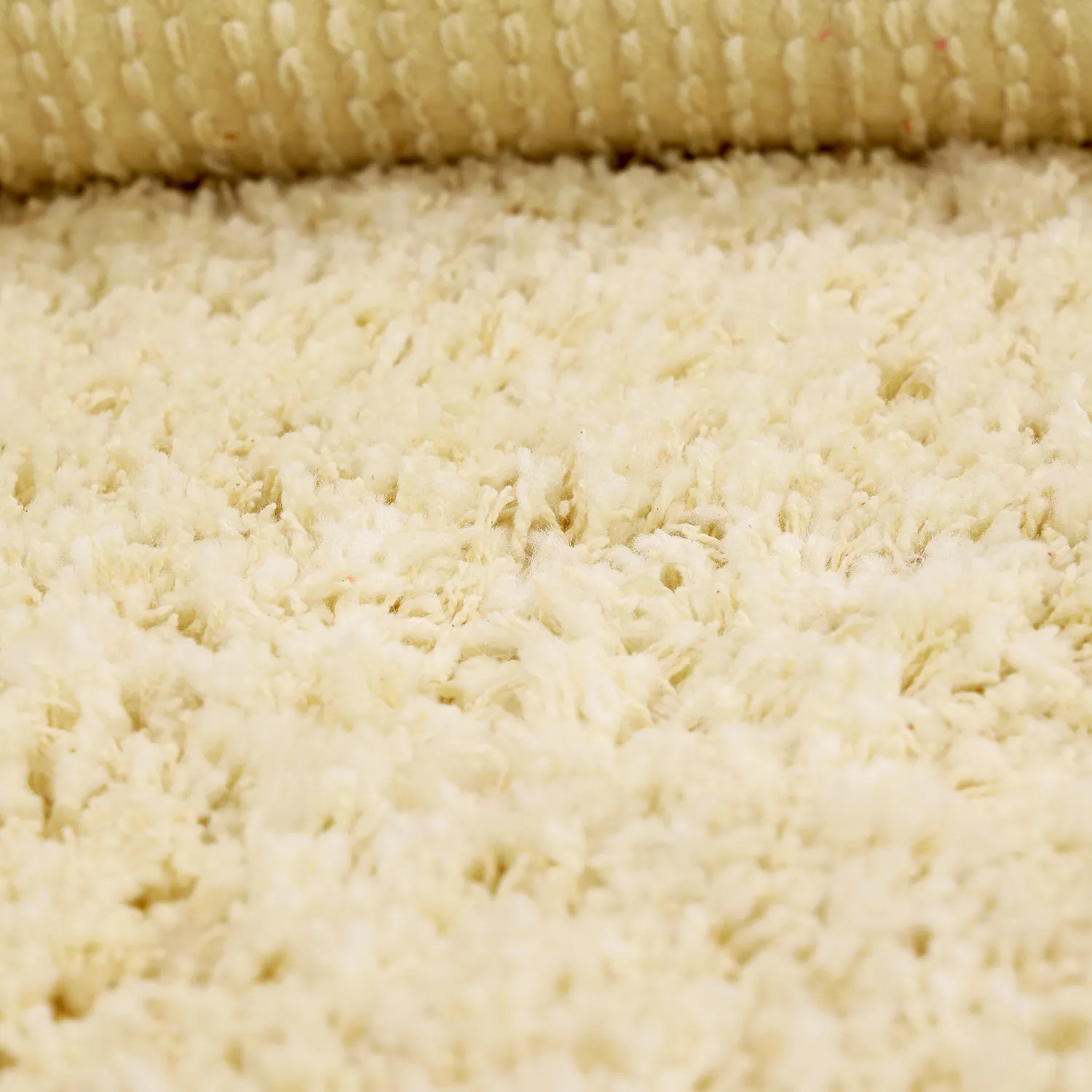 Tapis shaggy - Combarro Solid Cotton Shaggy (jaune clair)