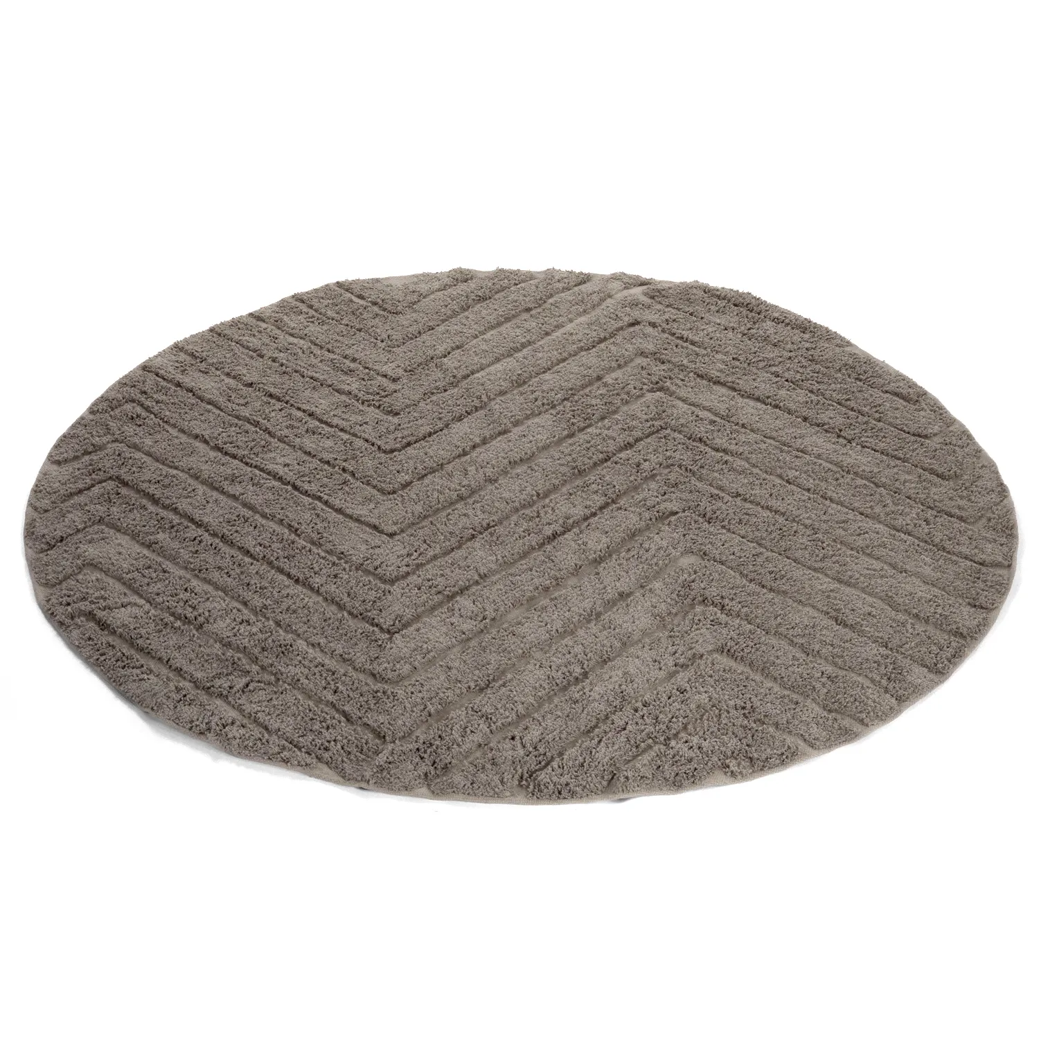 Runde Teppiche - Conara Natural Cotton Shaggy (taupe)