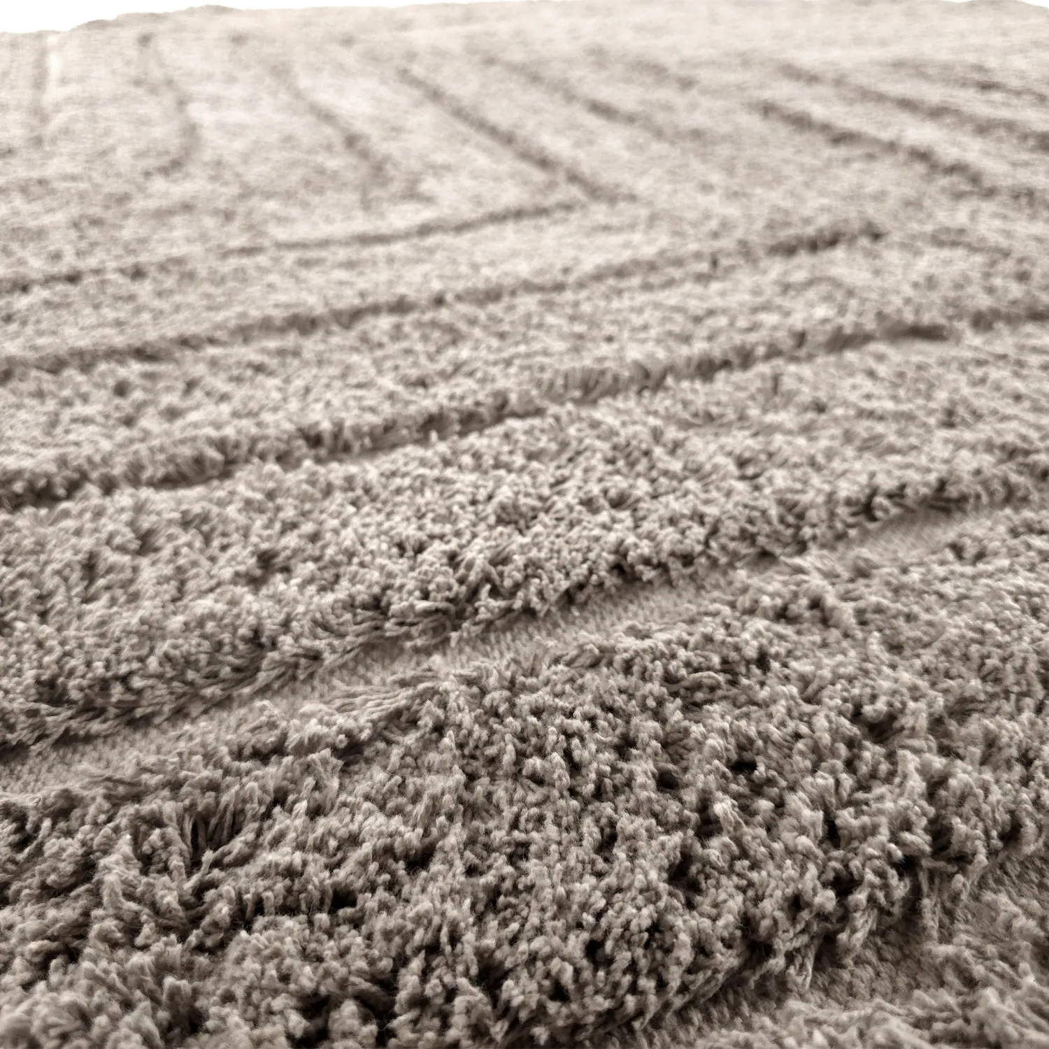 Runde Teppiche - Conara Natural Cotton Shaggy (taupe)