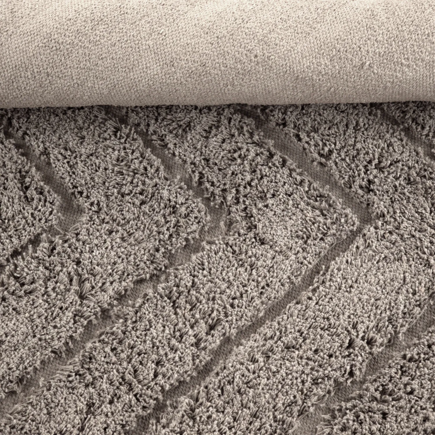 Runde Teppiche - Conara Natural Cotton Shaggy (taupe)