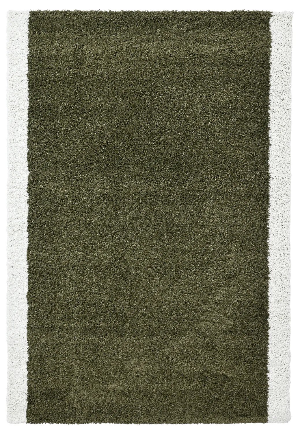 Tapis à poils longs - Conques (vert/blanc)