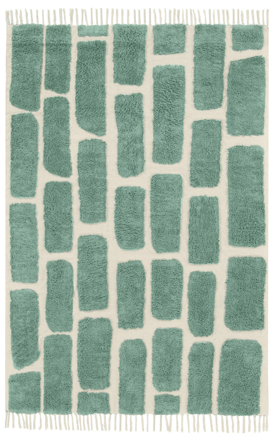 Hochflorteppiche - Cyrus Natural Cotton Shaggy (grün)