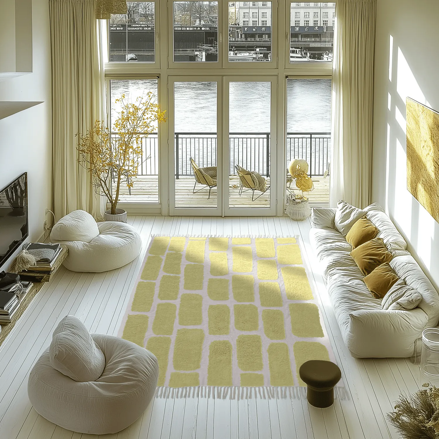 Hochflorteppiche - Cyrus Natural Cotton Shaggy (gelb)