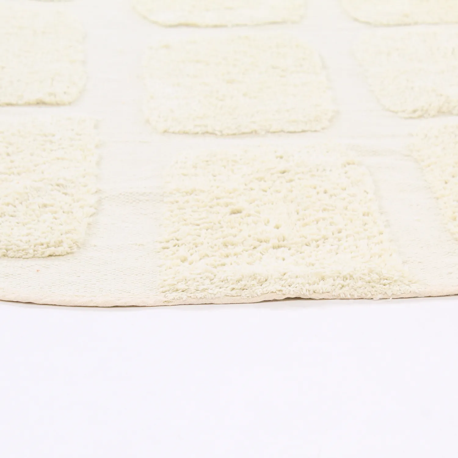 Rund Teppich - Cyrus Natural Cotton Shaggy (cremefarben)