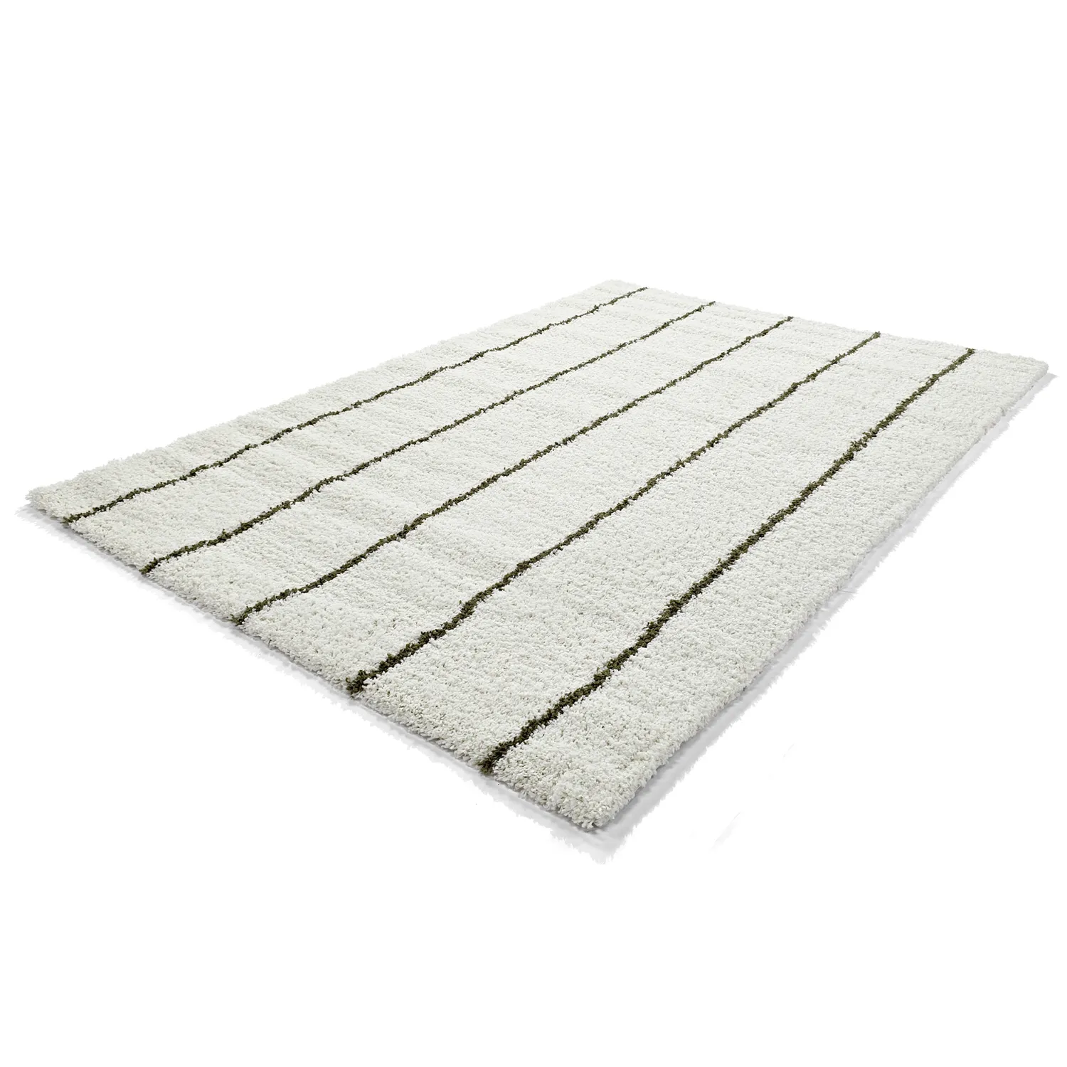 Hochflorteppiche - Eze (weiß/grün)
