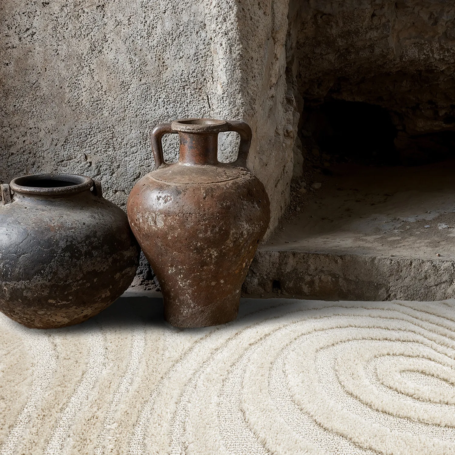 Hochflorteppiche - Gifu (cremefarben)