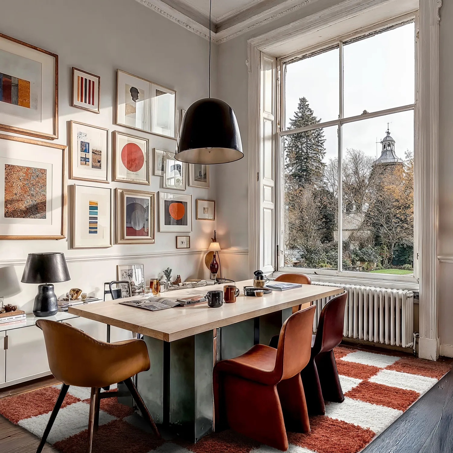 Hochflorteppiche - Gordes (orange/weiß)