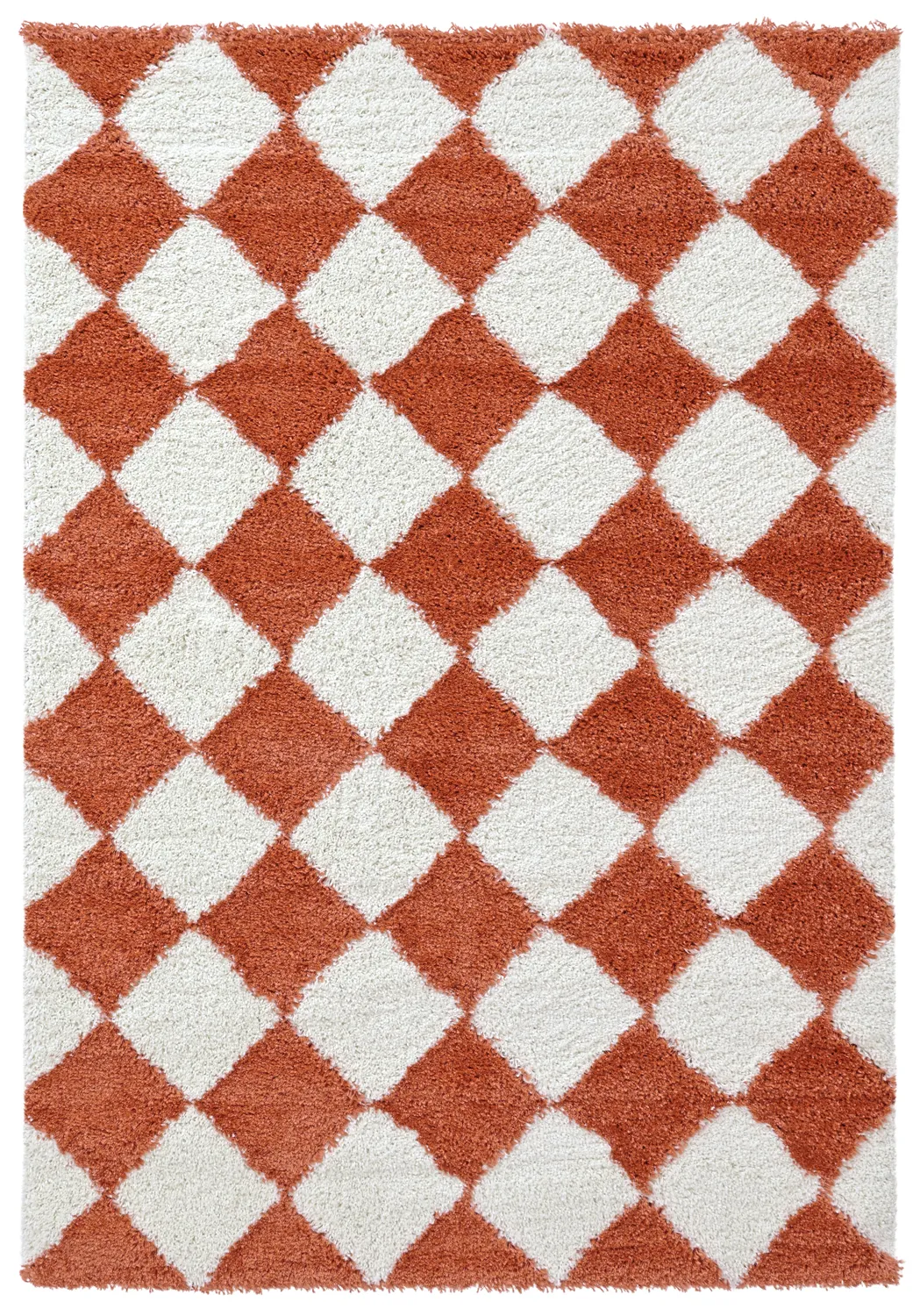 Hochflorteppiche - Albi (weiß/orange)