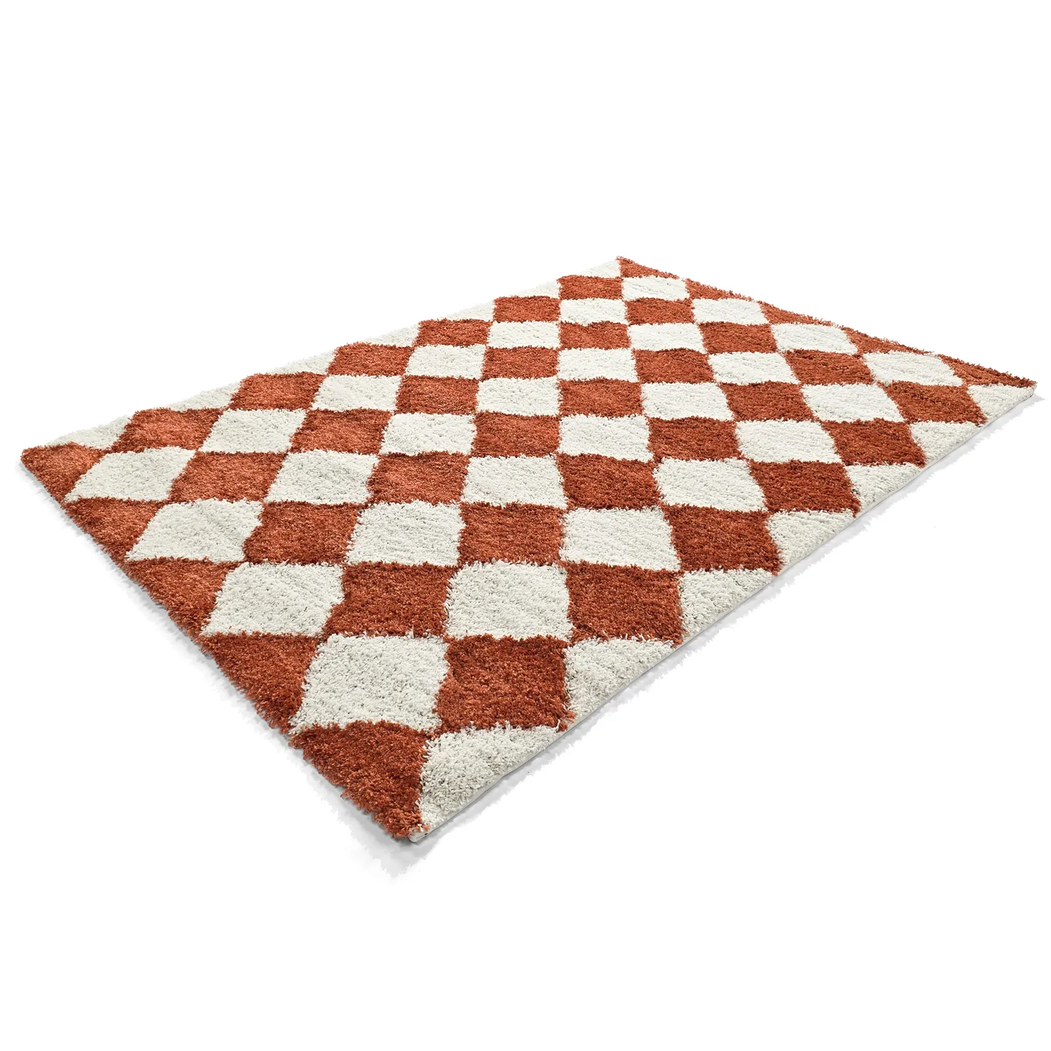 Hochflorteppiche - Albi (weiß/orange)