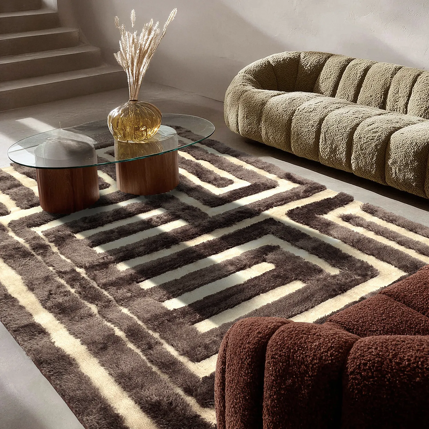 Hochflorteppiche - Karbala (beige/braun)