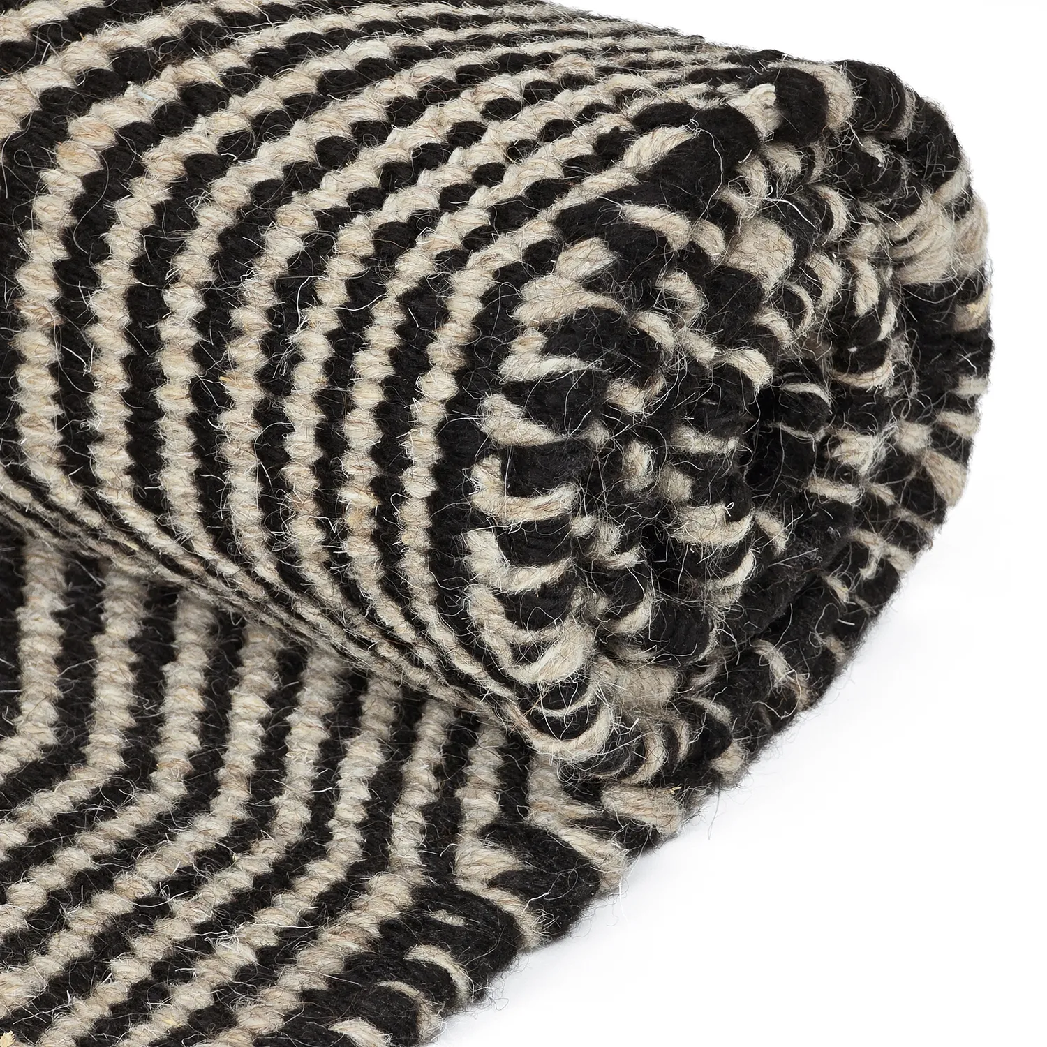 Wollteppich - Larkana (beige/schwarz)