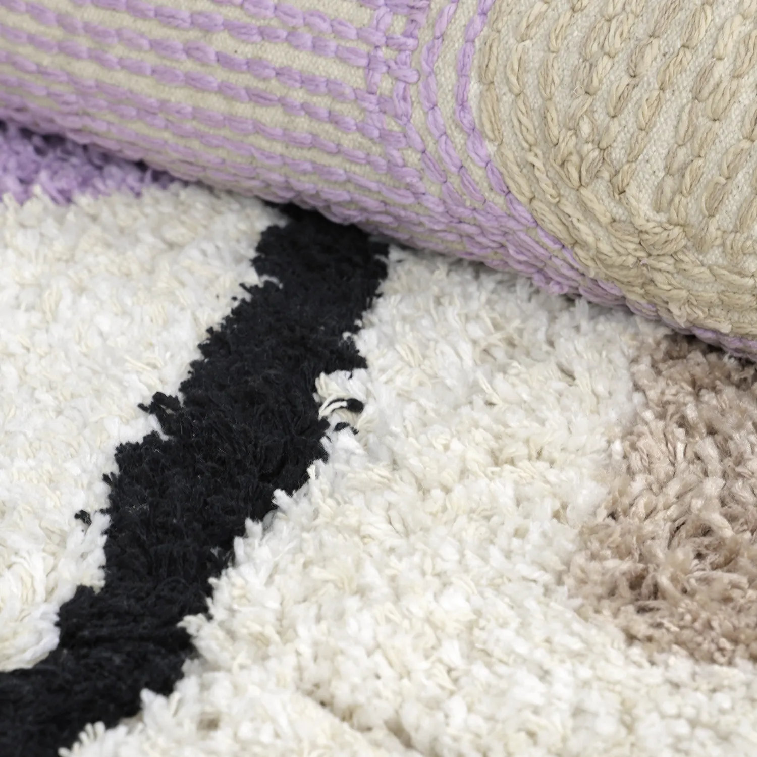 Hochflorteppiche - Naousa Natural Cotton Shaggy (mehrfarbig)
