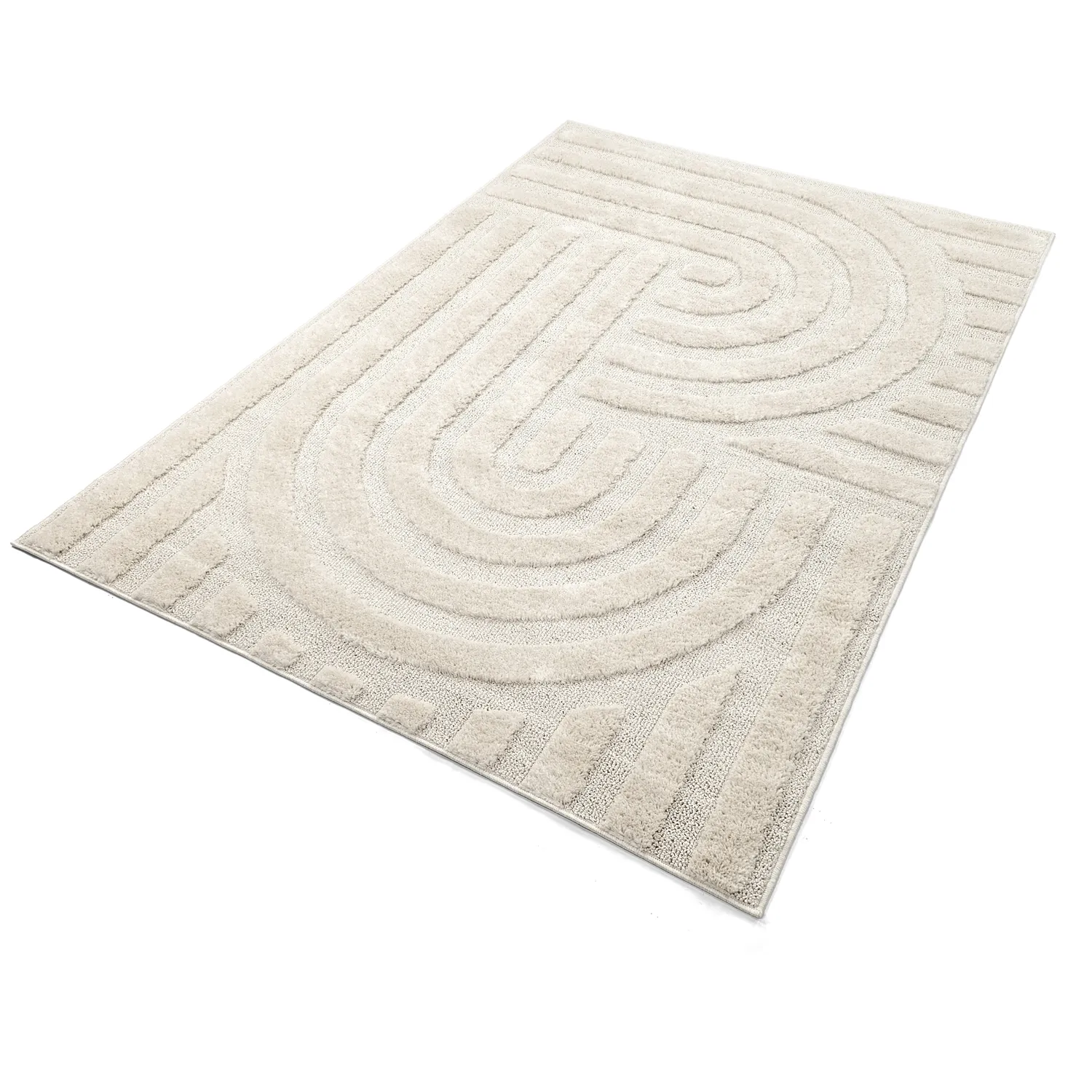 Hochflorteppiche - Naha (cremefarben)