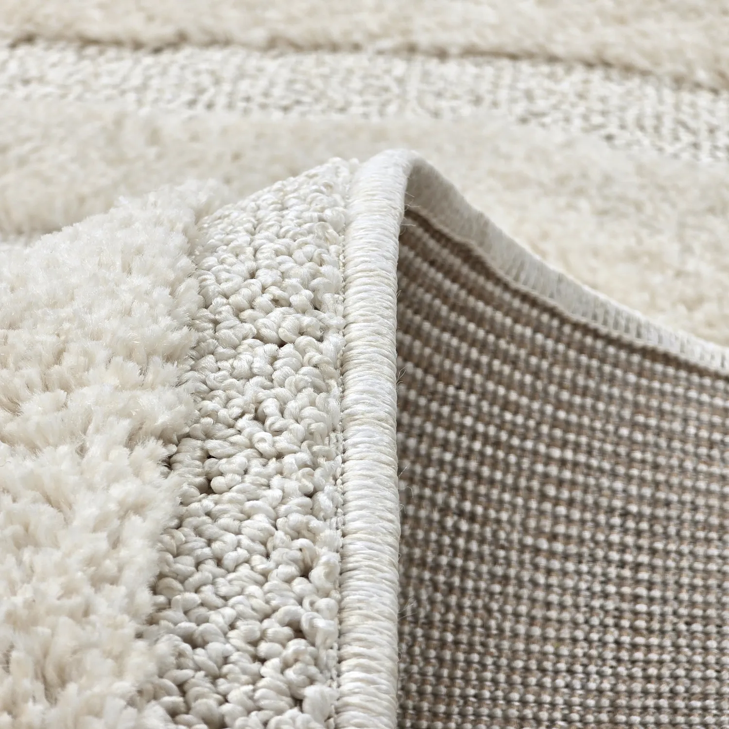 Hochflorteppiche - Naha (cremefarben)