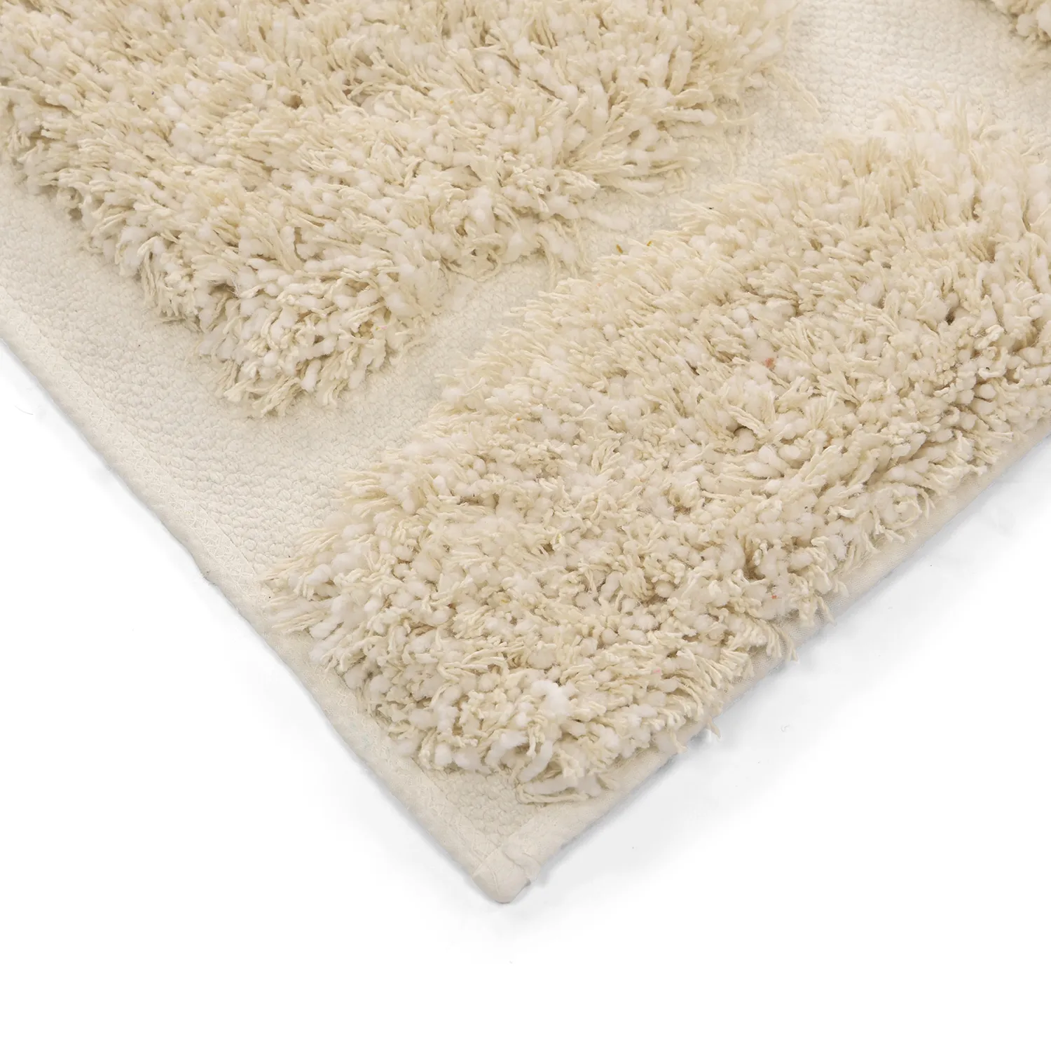 Tapis shaggy - Otranto Natural Cotton Shaggy (blanc cassé)