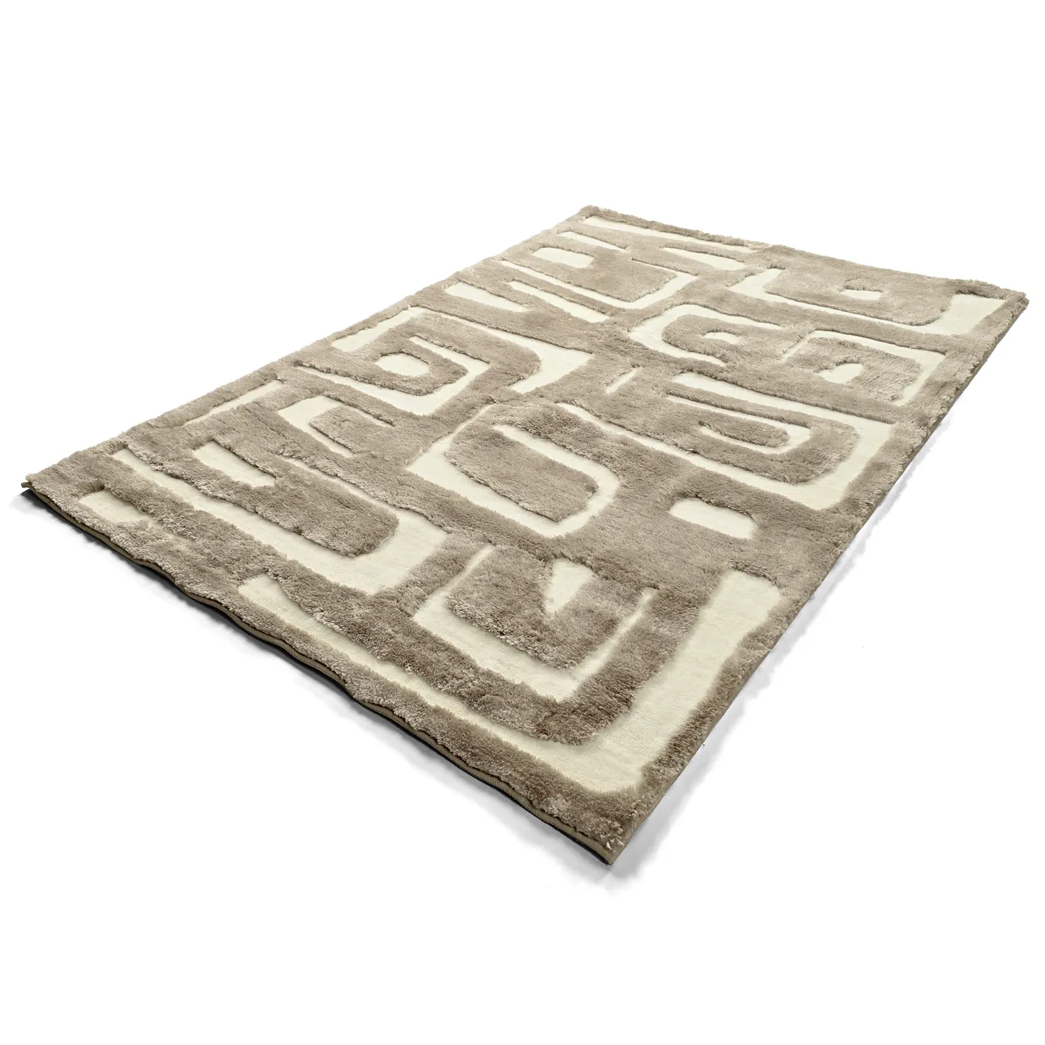 Hochflorteppiche - Palmyra (beige/weiß)