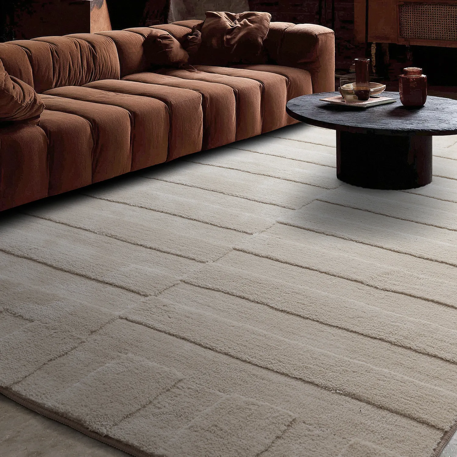 Hochflorteppiche - Paxos (beige)