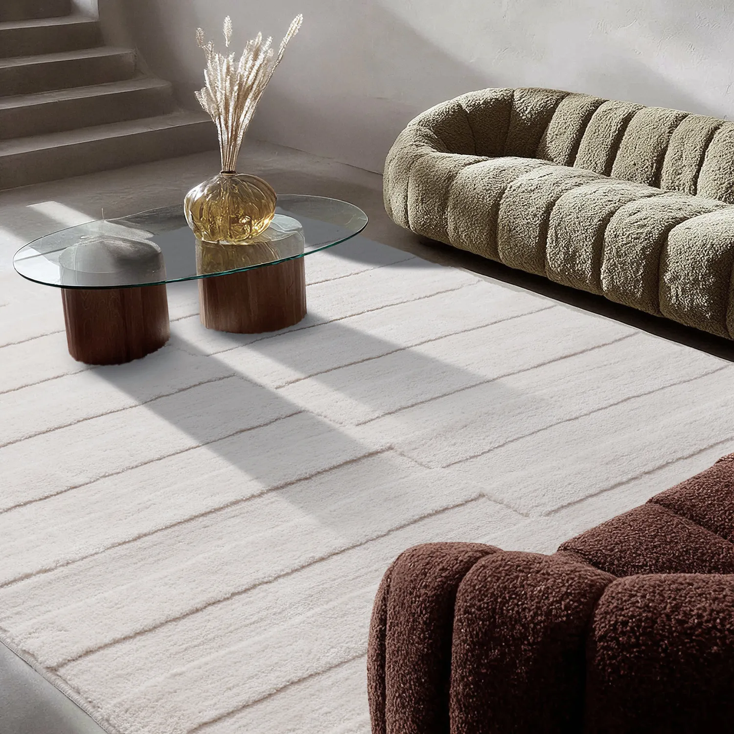 Hochflorteppiche - Paxos (creme)