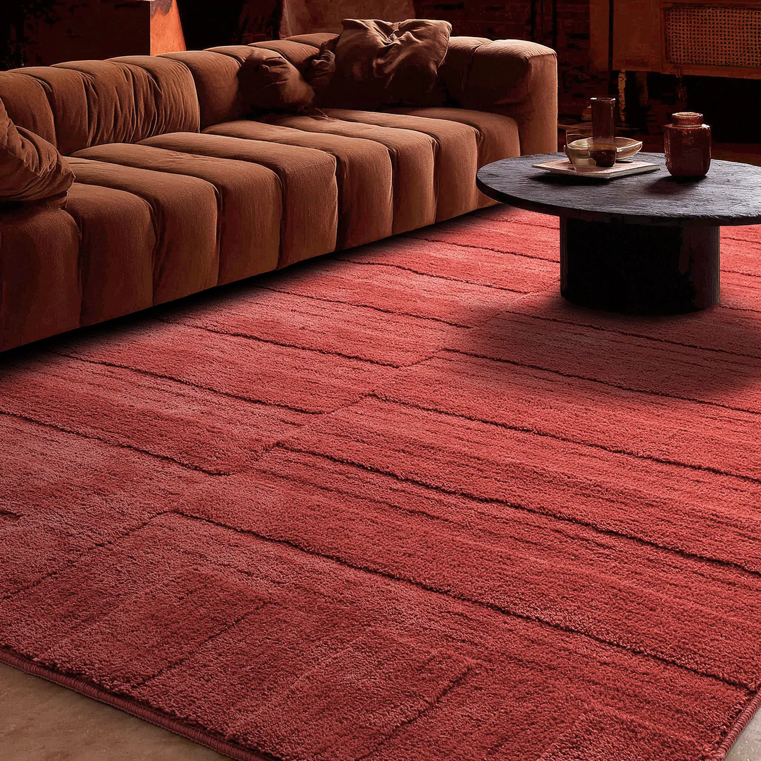 Hochflorteppiche - Paxos (terrakotta)