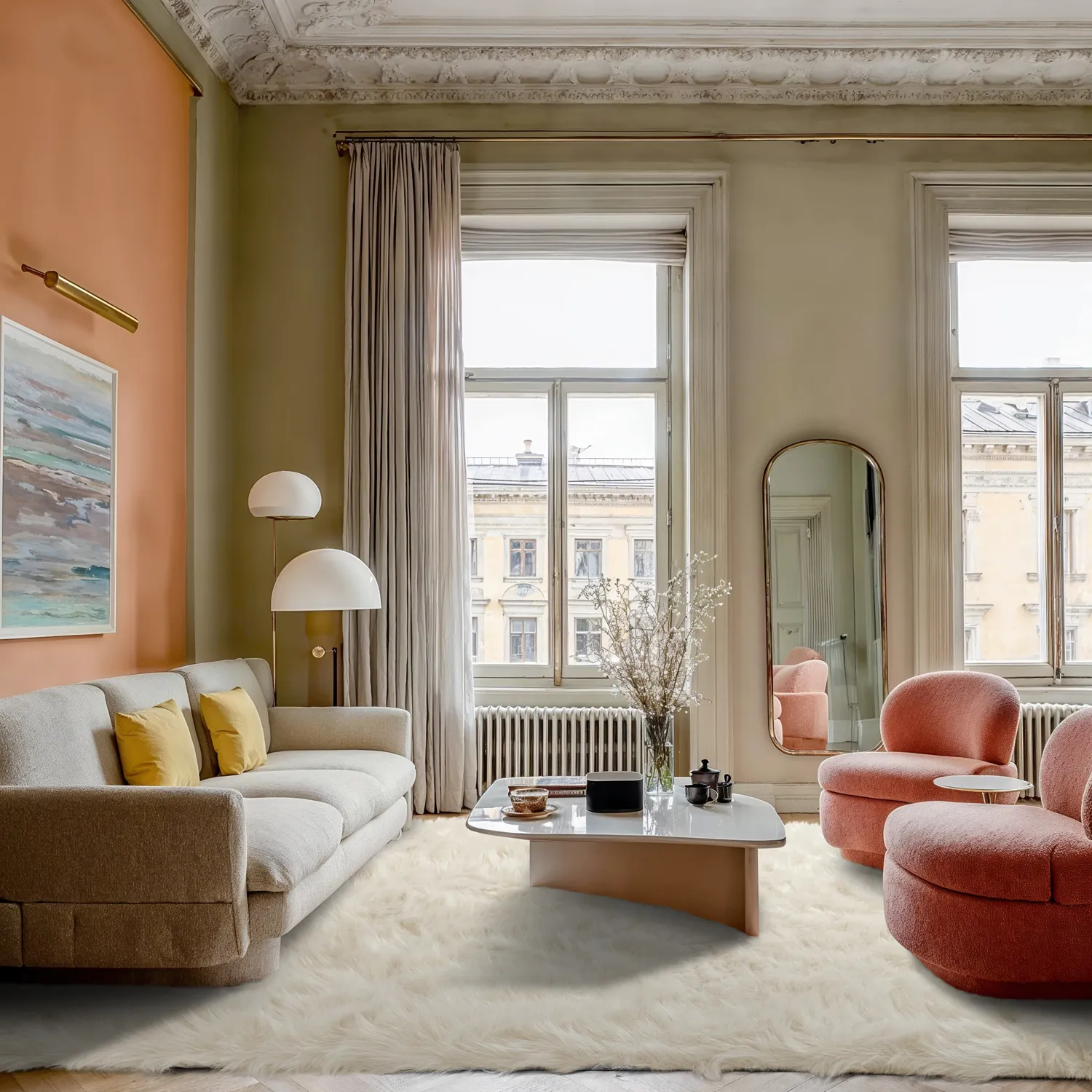 Hochflorteppiche - Sohar (beige)