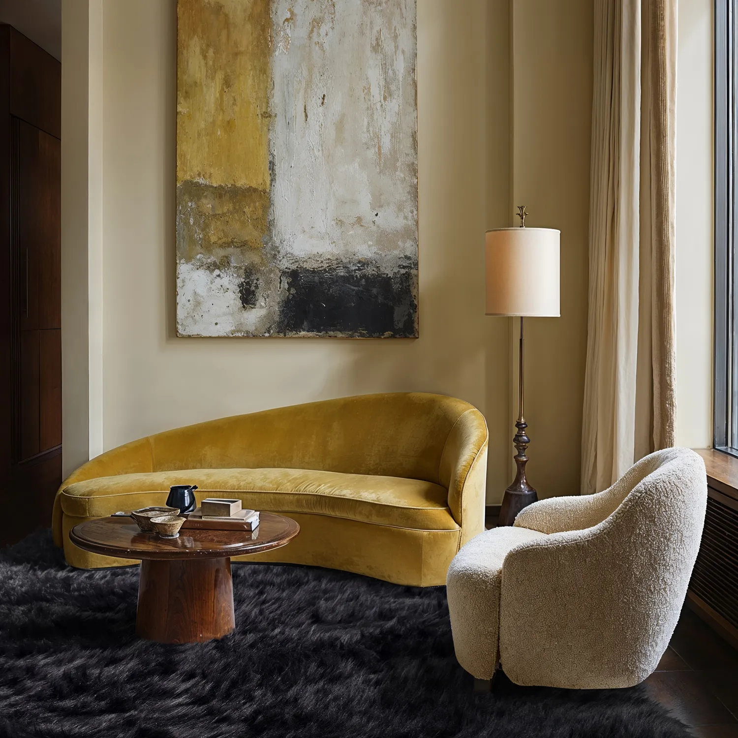 Hochflorteppiche - Sohar (schwarz)