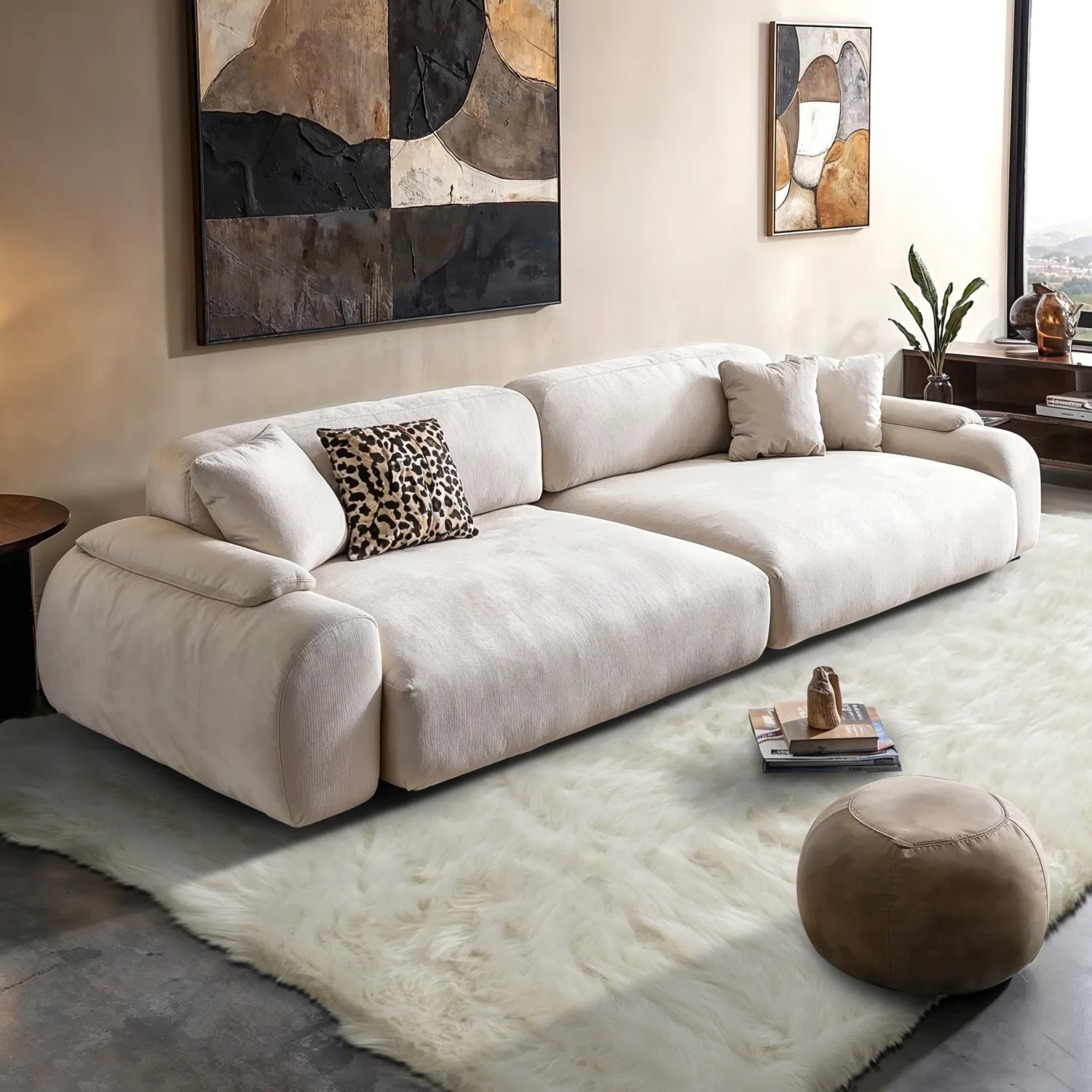 Hochflorteppiche - Sohar (weiß)