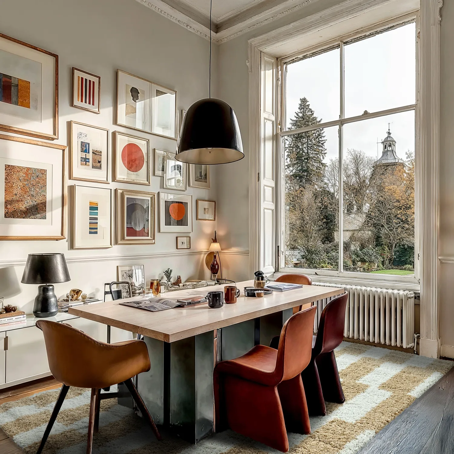 Hochflorteppiche - Tamri (beige/weiß)