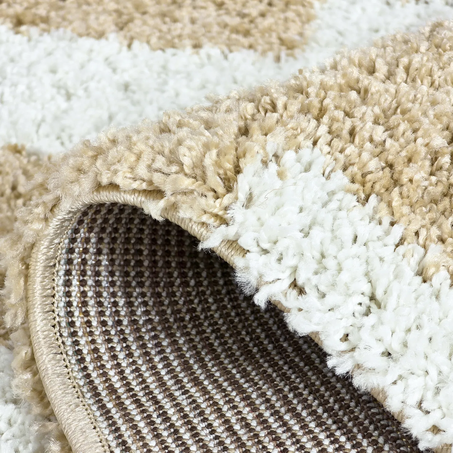 Hochflorteppiche - Tamri (beige/weiß)