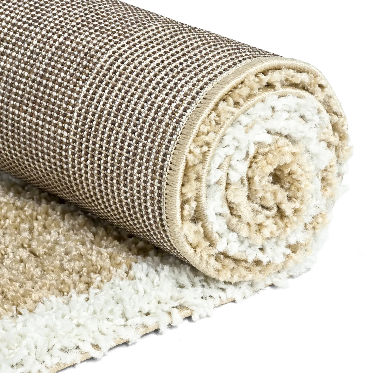 Hochflorteppiche - Tamri (beige/weiß)